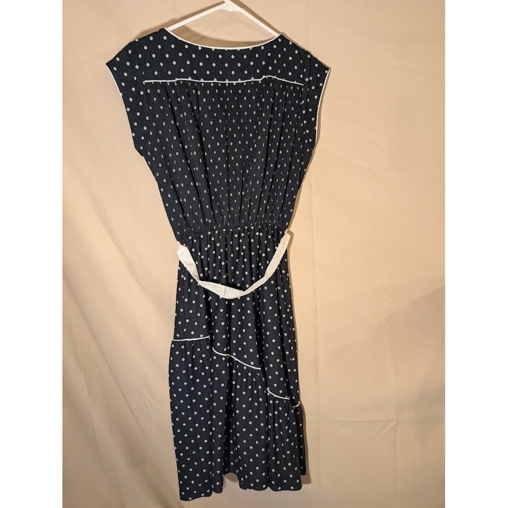 Vintage Jackie‎ O! Ms. World Polka Dot Dress Belted Black White Size 16 Retro - Picture 2 of 4